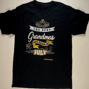 It's My Birthday Funny Women Grandma's July Happy Birthday T-Shirt Black Size L